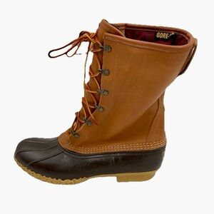 NWOT LL Bean Duck Boot Brown Men 9N Women 10.5-11 Waterproof Gortex 11” Tall‎